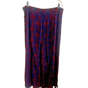 Anthropologie Elevenses Wide Leg Pants 12M Palazzo Flare Viscose Purple Beach Bo